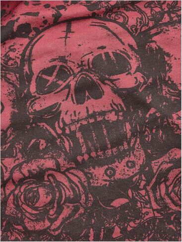 SOLY HUX Women's Y2k Goth Tube Crop Top Skull Print Strapless Sleeveless Bandeau Tops in Saudi Arabia