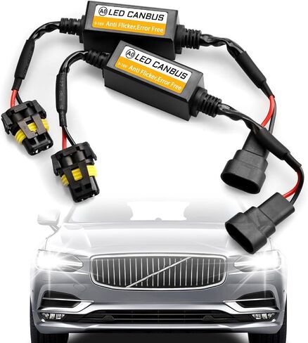 قطعتان 9006/9005/9012 وحدة فك ترميز المصابيح الأمامية LED، مكثفات إلغاء تشفير خطأ تحذير السيارة، طقم مقاوم وامض LED، محول تسخير مضاد للوميض لمصباح LED للسيارات والشاحنات وسيارات الدفع الرباعي in Kuwait
