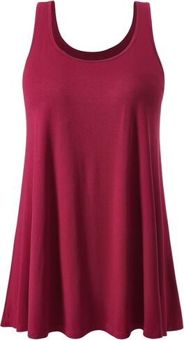 AMVELOP Tank Top for Women Built in Bra Casual Flowy Tank Pleated Sleeveless Top Loose Fit S-XXXXL in Saudi Arabia