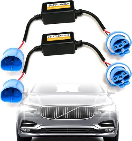 قطعتان 9006/9005/9012 وحدة فك ترميز المصابيح الأمامية LED، مكثفات إلغاء تشفير خطأ تحذير السيارة، طقم مقاوم وامض LED، محول تسخير مضاد للوميض لمصباح LED للسيارات والشاحنات وسيارات الدفع الرباعي in Kuwait