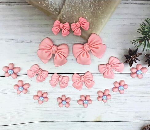 16Pcs Bow Flower Shoe Charms for Women Shoes Accessories for Clog Sandals/Slippers/Bracelet in Kuwait