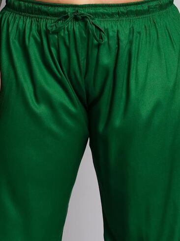 كورتا نسائية مطبوعة بمقاس كبير باللونين الأخضر والوردي الفاتح من Tissu مع Palazzo in Kuwait