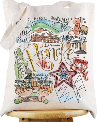 WZMPA Roanoke Virginia Travel Tote Bag Roanoke Souvenir Gift Roanoke Mill Mountain Park Trail Shoulder Bag in Saudi Arabia