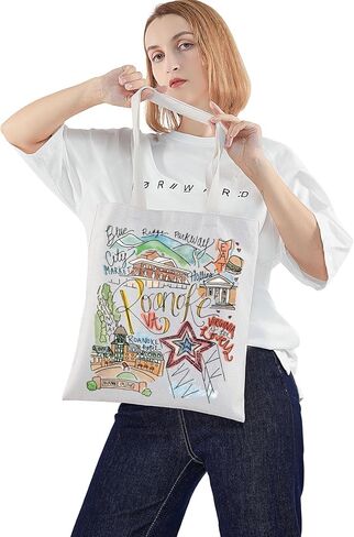 WZMPA Roanoke Virginia Travel Tote Bag Roanoke Souvenir Gift Roanoke Mill Mountain Park Trail Shoulder Bag in Saudi Arabia