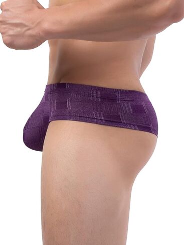 IKINGSKY Men's Four Way Stretch Cheeky Boxer Briefs Sexy Mini Cheek Thong Underwear Low Rise Pouch Under Panties in Kuwait