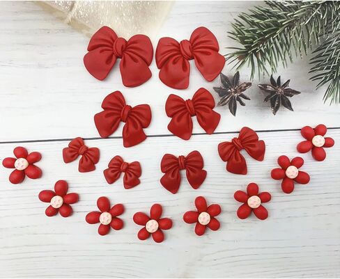 16Pcs Bow Flower Shoe Charms for Women Shoes Accessories for Clog Sandals/Slippers/Bracelet in Kuwait