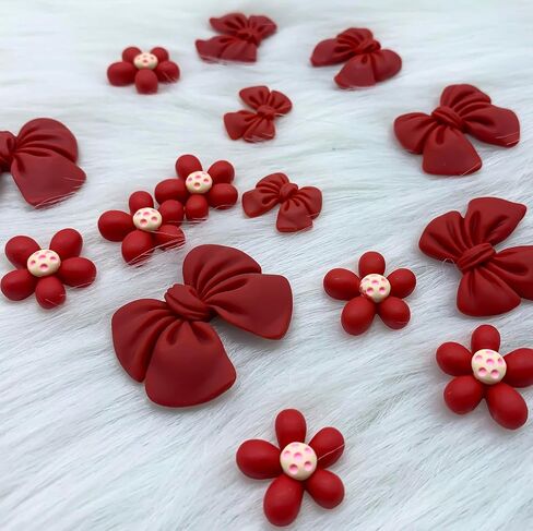 16Pcs Bow Flower Shoe Charms for Women Shoes Accessories for Clog Sandals/Slippers/Bracelet in Kuwait