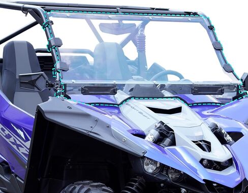 HAKA زجاج أمامي متين لملحقات Yamaha YXZ 1000 2019-2024، زجاج أمامي بفتحات تهوية لـ YXZ 1000R نافذة أمامية كاملة مقاومة للغبار ومتينة in Kuwait