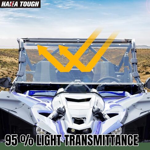 HAKA زجاج أمامي متين لملحقات Yamaha YXZ 1000 2019-2024، زجاج أمامي بفتحات تهوية لـ YXZ 1000R نافذة أمامية كاملة مقاومة للغبار ومتينة in Kuwait