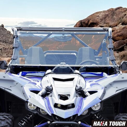 HAKA زجاج أمامي متين لملحقات Yamaha YXZ 1000 2019-2024، زجاج أمامي بفتحات تهوية لـ YXZ 1000R نافذة أمامية كاملة مقاومة للغبار ومتينة in Kuwait
