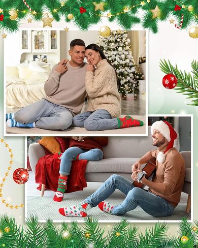 Foaincore 100 زوج من جوارب عيد الميلاد الغامضة للنساء، جوارب شتوية دافئة، جوارب ناعمة منفوشة ملونة، جوارب عيد الميلاد منفوشة دافئة لهدايا عيد الميلاد في الأماكن المغلقة بلا مأوى in Kuwait