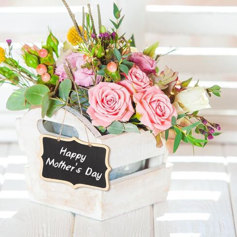 20pcs Mini Chalkboard Tags with Strings, 3.3 x 2.4 Inch Hanging Chalkboard Tags Small Wooden Chalkboard Signs Blackboard Massage Labels Name Tags for Kitchen Garden Gift Party Decoration in Saudi Arabia
