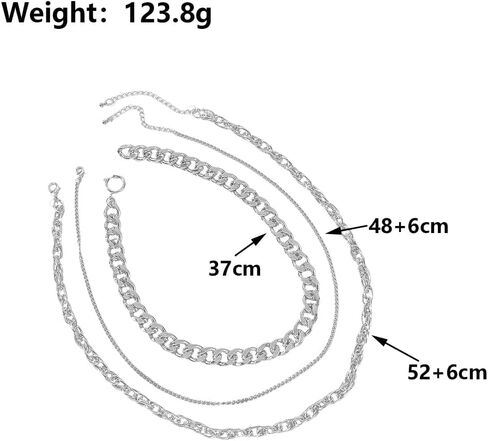 YOOESTORES82 Chunky Gold Layered Chain Necklaces, Thick Cuban Carabiner Chain Choker Necklaces, Exaggerated Punk Hip Hop Jewelry Gifts for Women in Saudi Arabia
