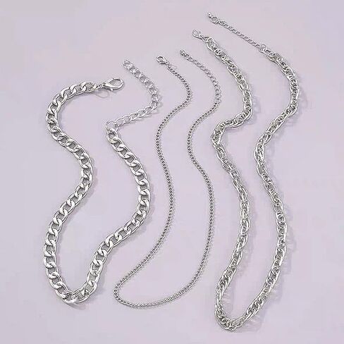 YOOESTORES82 Chunky Gold Layered Chain Necklaces, Thick Cuban Carabiner Chain Choker Necklaces, Exaggerated Punk Hip Hop Jewelry Gifts for Women in Saudi Arabia