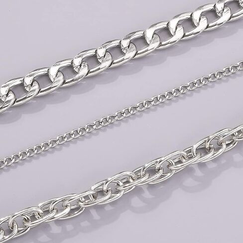 YOOESTORES82 Chunky Gold Layered Chain Necklaces, Thick Cuban Carabiner Chain Choker Necklaces, Exaggerated Punk Hip Hop Jewelry Gifts for Women in Saudi Arabia