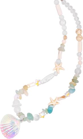 Y2K Cutecore الصيف شاطئ المحيط صدف قلادة كول الحبل المختنق القلائد مجوهرات اكسسوارات للنساء in Kuwait