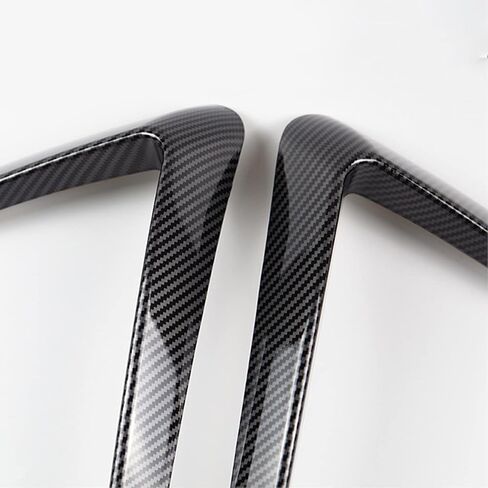for Tesla Model Y Front Fog Light Trim Cover Fog Lamp Frame Blade Trim Eyebrow Spoiler for Tesla Model Y 2019 2020 2021 2022 2023 (ABS Glossy Carbon Fiber) in Saudi Arabia