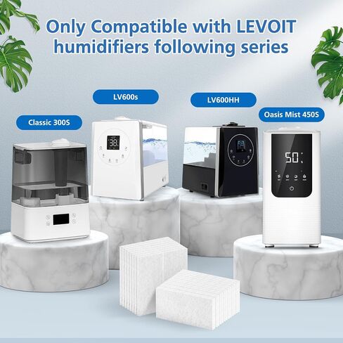 ShufudeJa 30 Pack Humidifier Replacement Filter Compatible with LEVOIT Dual150, Dual200S, Classic300(S), LV600S Series Humidifiers, Sponge Filter Humidifier Replacement Part in Saudi Arabia