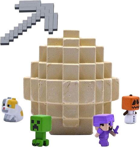 Minecraft Mine Kit Gold Creeper Dig It Toy - Bundle with Minecraft Mine Kit with Mystery Minecraft Figure Plus Stickers, More | Minecraft Dig Toy for Kids in Saudi Arabia