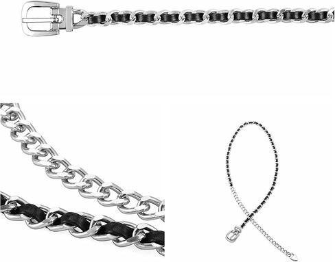 Ayliss Women Chain Waist Belt Metal Skinny Dress Belt Cinch Fashion Silver Golden Waist Belt Belly Pu Leather Waistbands in Kuwait