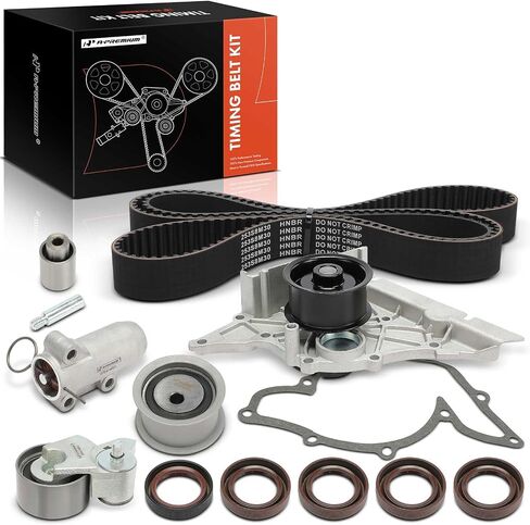 مجموعة حزام توقيت المحرك A-Premium مع مضخة مياه متوافقة مع A6 Quattro 2001-2004، A8 Quattro 2001-2006، RS6 2003-2004، S6 2002-2003، S8 2001-2003 & Volkswagen Phaeton, Touareg - 4.2L in Saudi Arabia
