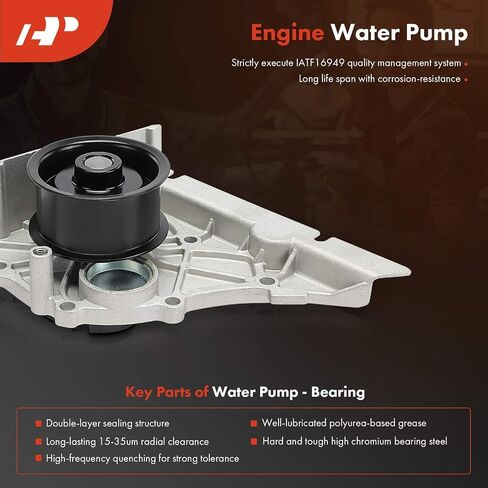 مجموعة حزام توقيت المحرك A-Premium مع مضخة مياه متوافقة مع A6 Quattro 2001-2004، A8 Quattro 2001-2006، RS6 2003-2004، S6 2002-2003، S8 2001-2003 & Volkswagen Phaeton, Touareg - 4.2L in Saudi Arabia