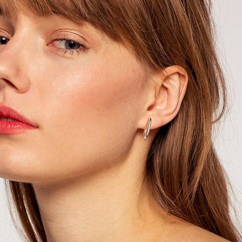 925 Sterling Silver Earrings Small Oval Hoop Earrings for Women Trendy 14K Gold Plated Hypoallergenic Earrings Small Thick Huggie Hoops Earrings in Kuwait