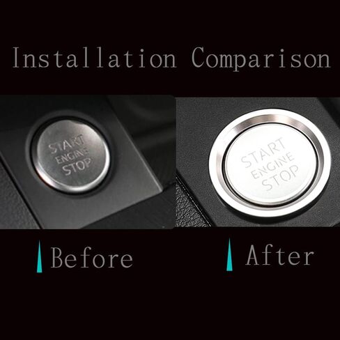 Blue Engine Start Stop Push Button Cover Trim Compatible with Audi a5 A6 B8 A6L C7 Q5 8R A4 C7 B9 A7 BT 2018 Ignition Start Button Cap Surrounding Trim Ring in Saudi Arabia
