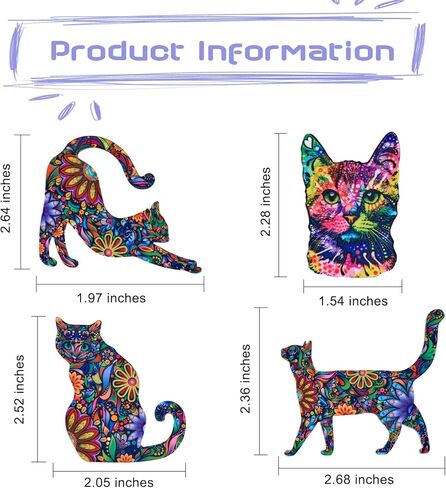 ornaland 4 قطع القط بروش دبابيس الاكريليك القط بروش دبابيس لطيف الحيوان طية صدر السترة دبابيس شارات التبعي للنساء الملابس أكياس حقائب الظهر السترات القبعات in Kuwait