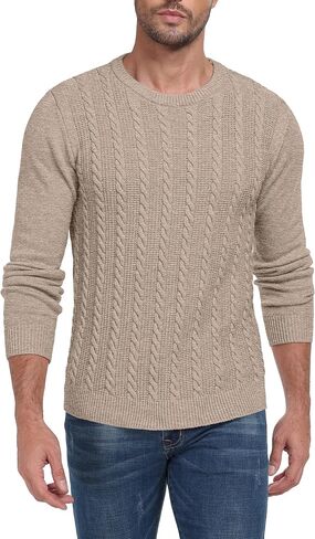 Sailwind Men's Crewneck Pullover Sweater Casual Knitted Twist Sweaters in Kuwait