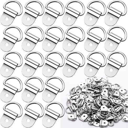 Zonon 100 Pcs Small Tie Down Anchors 200 Pounds Capacity D Rings Heavy Duty Stainless Steel D Ring for Truck Trailer Awning Camping Cargo in Saudi Arabia