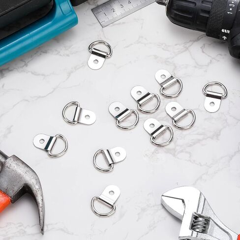 Zonon 100 Pcs Small Tie Down Anchors 200 Pounds Capacity D Rings Heavy Duty Stainless Steel D Ring for Truck Trailer Awning Camping Cargo in Saudi Arabia