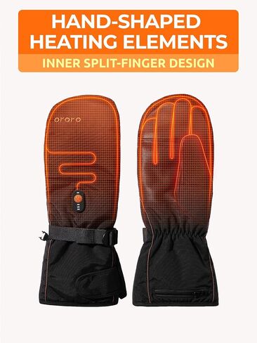 ORORO Heated Mittens for Women and Men, Rechargeable Heated Gloves for Skiing Hiking and Arthritic Hands in Saudi Arabia