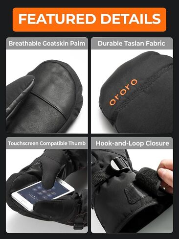 ORORO Heated Mittens for Women and Men, Rechargeable Heated Gloves for Skiing Hiking and Arthritic Hands in Saudi Arabia