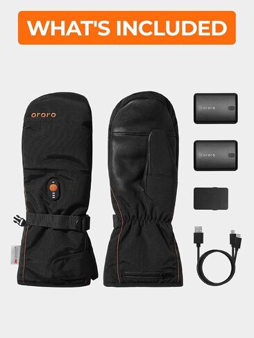 ORORO Heated Mittens for Women and Men, Rechargeable Heated Gloves for Skiing Hiking and Arthritic Hands in Saudi Arabia