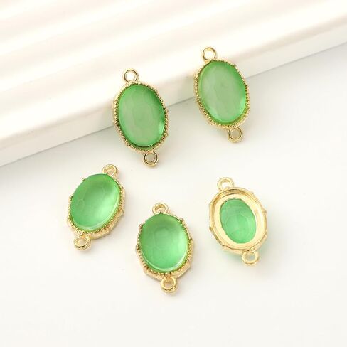 Faceted Egg Shape Charms Pendants Crystal Charms Cubic Zirconia Charms For Key Chain Jewelry Making Gold Plated Charms DIY Necklace Bracelet in Saudi Arabia