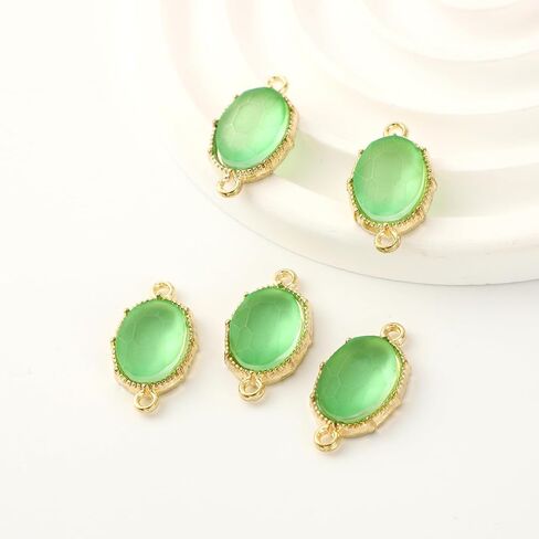 Faceted Egg Shape Charms Pendants Crystal Charms Cubic Zirconia Charms For Key Chain Jewelry Making Gold Plated Charms DIY Necklace Bracelet in Saudi Arabia