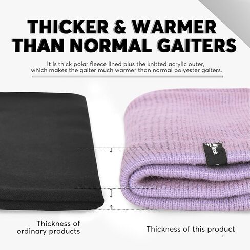Botack Neck Warmer Gaiter, Thick Fleece Winter Warm Face Mask Scarf for Men Women Skiing Cycling in Kuwait