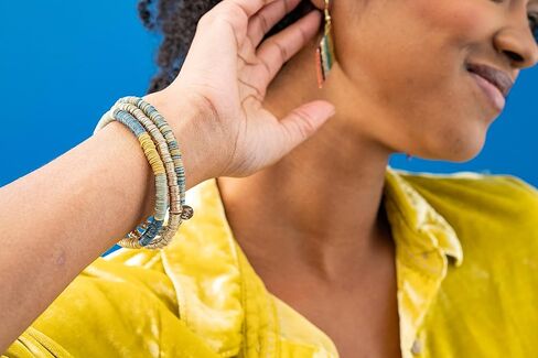 حبر + سبيكة أقراط مطرزة للنساء المتدلية، زيلدا الماس على شكل قطرة قصيرة أقراط بوهو، مجوهرات مصنوعة يدويًا لا تسبب الحساسية للبوهيمي الحديث، طول 2.18 بوصة in Kuwait