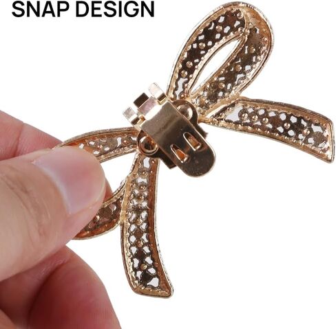 Forbidden Road 1 Pair Rhinestone Bow Shoe Clips for Women Girls, Classic Detachable Bow for Heel Wedding Party Dressy Shoes Fashion Bridal Wedding Shoe Charms in Saudi Arabia