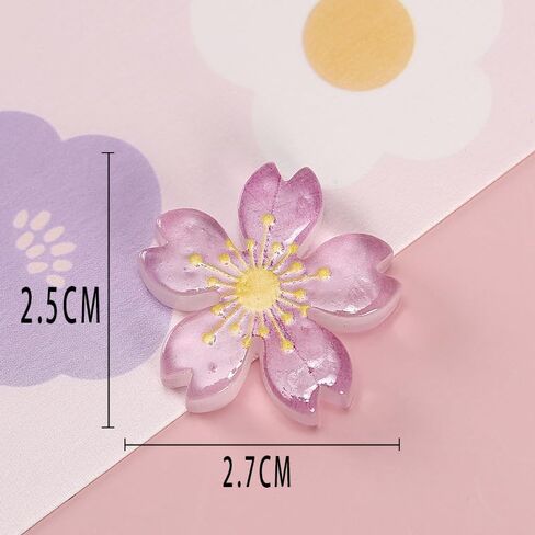 12Pcs Multicolour Luminous Cherry Blossoms Flower Shoe Charms For Shoes, Diy Glow In Dark Sandals Slipper Shoes Charm Decoration Accessories Buckle Pins Shoe Decoration Charms For Girls Favor Gifts in Saudi Arabia
