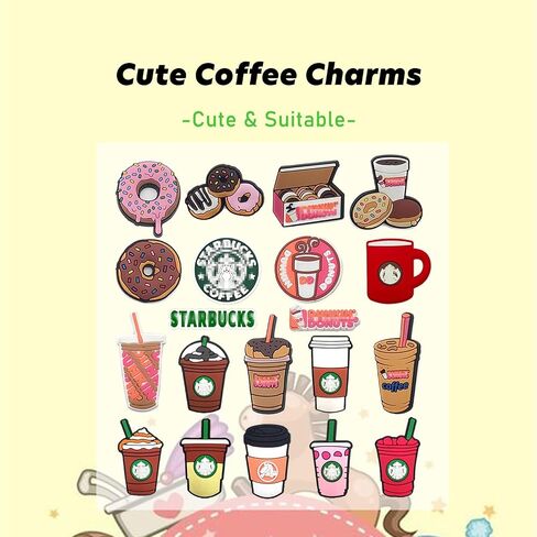 قطع زينة أحذية الدجاج من Coffee Dount للأحذية الساحرة اللطيفة للرجال والنساء والمراهقين in Saudi Arabia
