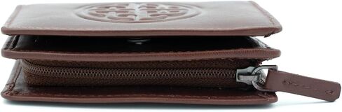 Briomhar Irish Leather Wallet for Women - Celtic Knot Design 4 Card Slots with Zipper Coin Purse - Red in Saudi Arabia