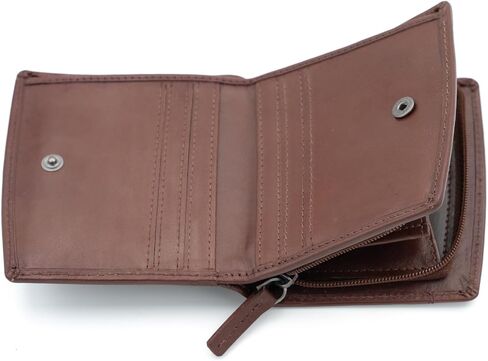 Briomhar Irish Leather Wallet for Women - Celtic Knot Design 4 Card Slots with Zipper Coin Purse - Red in Saudi Arabia