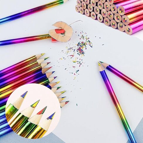 32 Multicolor Pencils, 4-in-1 Colored Pencils for Unique Coloring and Drawing, Perfect for Kids and Adults, Pre-sharpened in Saudi Arabia