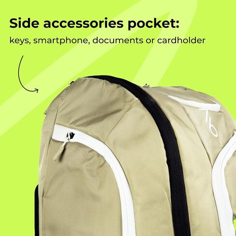Tennis Racket Bag, Protective Duffel bag for 2 racquets & equipment (shoes, clothes, accessoiries,Padded & Lightweight Case, for Beginner or Profeesional, ergonomic design for Men, Women & Juniors in Saudi Arabia