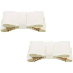 A Pair Bridal Wedding Multi Colors Elegant Leather Bow Shoe Clips Shoe Accessories for Women Lady