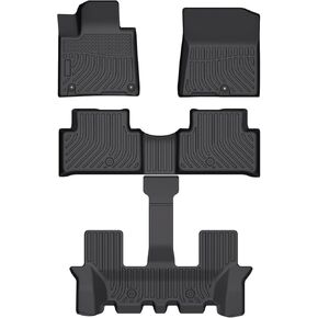 Cartist Floor Mats for Hyundai Palisade 2020-2024 2025 7 & 8 Seats All Weather Floor Mat for Palisade Floor Liners Accessories Heavy Duty