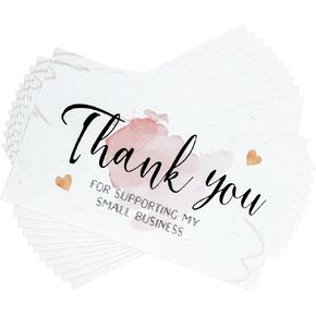 Thank You Cards, Business Customer Appreciation Note Cards, Package Insert for Purchase Order,3.5 x 2 inches (200PCS)