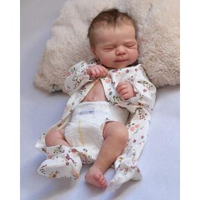 Zero Pam Realistic Silicone Reborn Baby Dolls Girl, Real Life Newborn Baby Dolls Full Body 18 Inch Sleeping Anatomically Correct Baby Doll Girl, Posable Reborn Toddler Dolls with Accessories